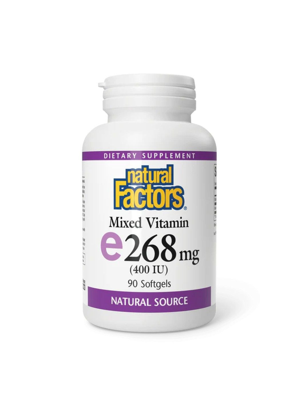 Змішаний вітамін Е, 268 мг (400 МО), 90 капсул Natural Factors (347599980)