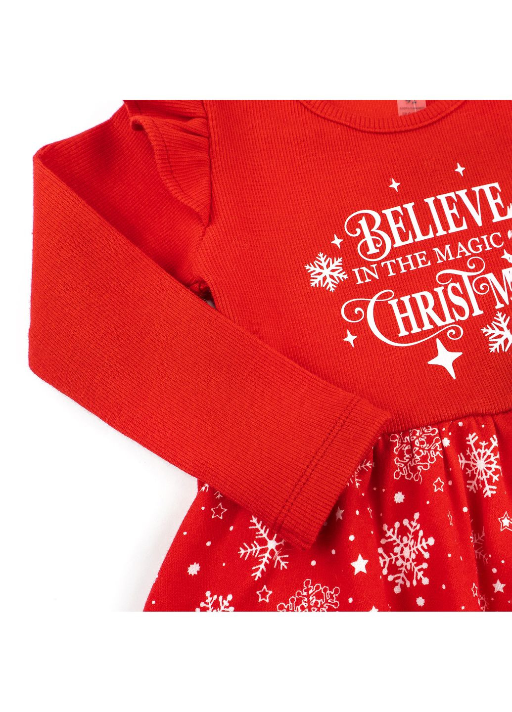 Червона сукня дитяча snowflake двонитка з начосом червоний dexter's (367020182)