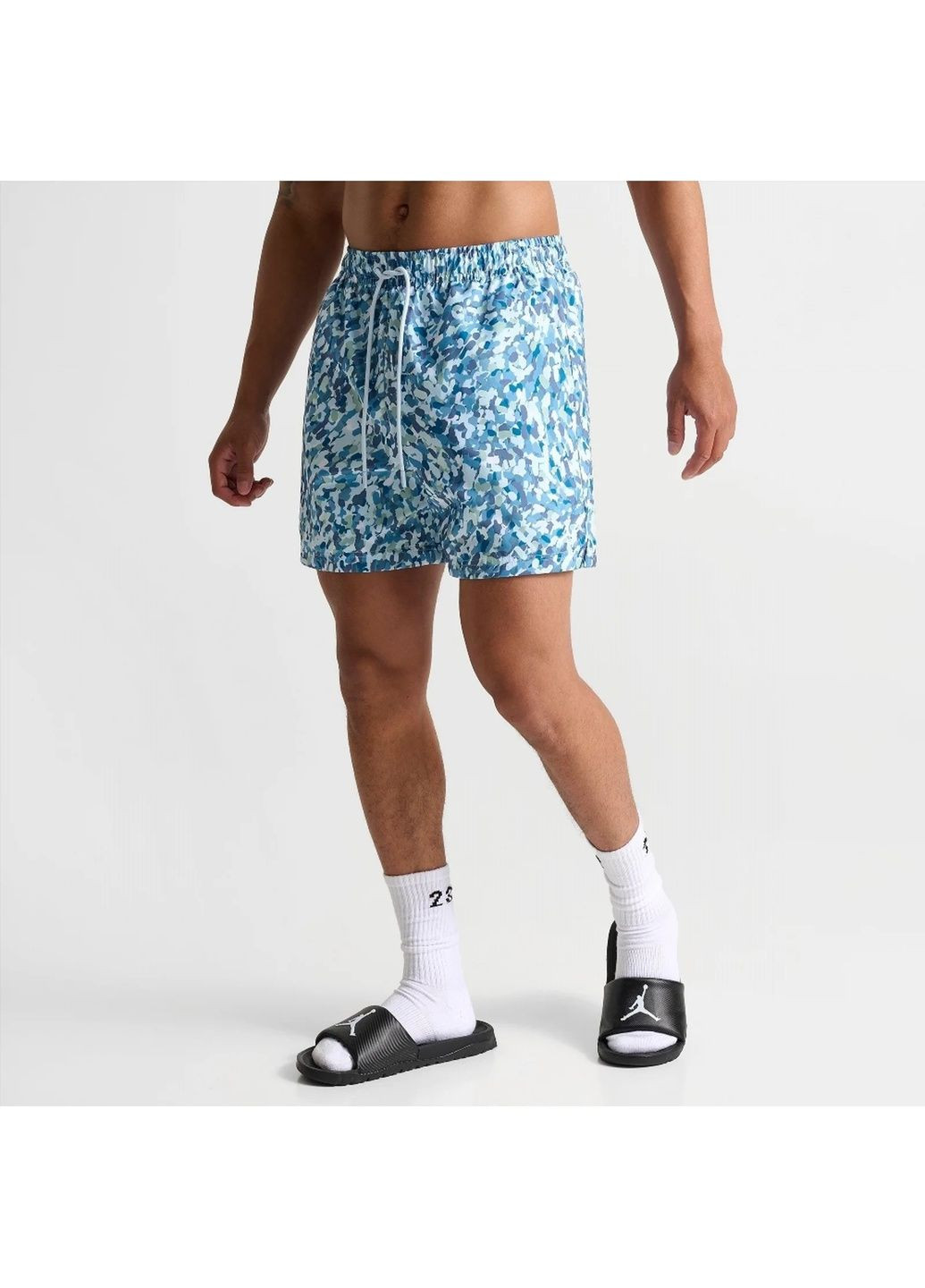 Мужские шорты Essentials Allover Print Poolside Shorts Light Blue Air Jordan (366038949)