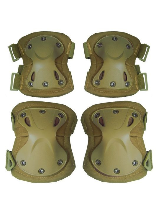 Защита наколенники налокотники штурмовые тактические набор Shell PTR No Brand (317769481)