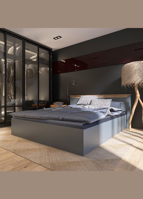 Ліжко двоспальне Нордік-1600 (ламельний каркас) 160х200 см (EVR-5556) Еверест (311685948)