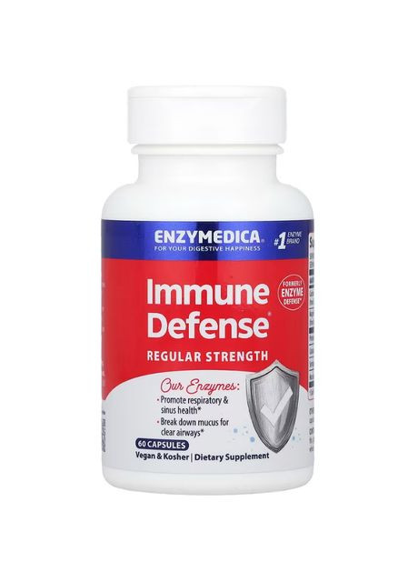 Захист імунітету, Immune Defense,, з протеолітичними ферментами, 60 капсул Swiss Energy (354179144)