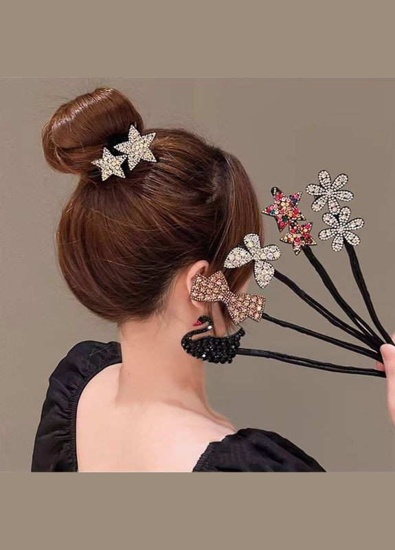 Елегантна шпилька-твістер для волосся зі стразами №1 No Brand (342065815)