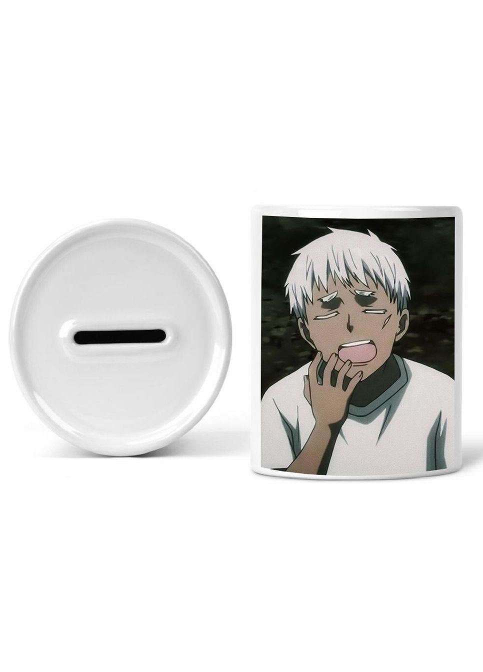 Скарбничка, копілка для грошей Аніме Колекція Джюнд Іто #0011 біла керамічна No Brand (315043671)