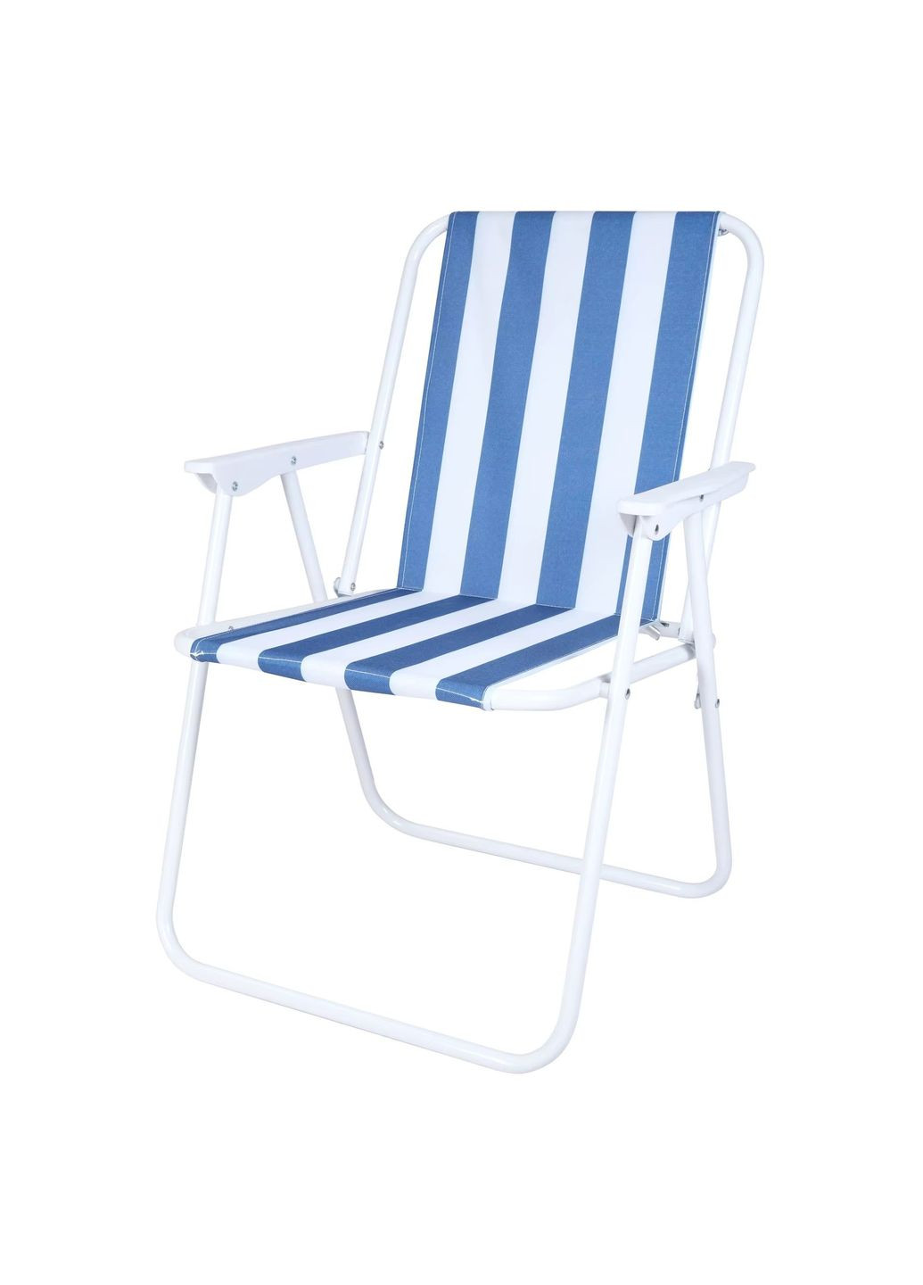 Стул складной туристический для рыбалки кресло раскладное до 100 кг Синий с белым No Brand (360867125)
