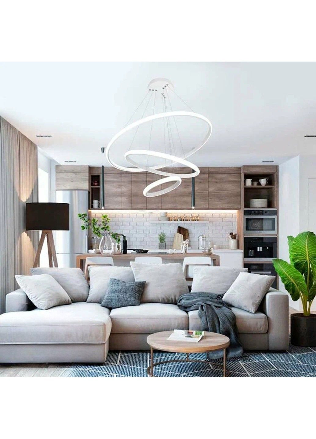 Світлодіодна люстра підвісна LATTE 75 Вт 600x1100 мм Керується вимикачем (без пульта) ESLLSE (365446806)