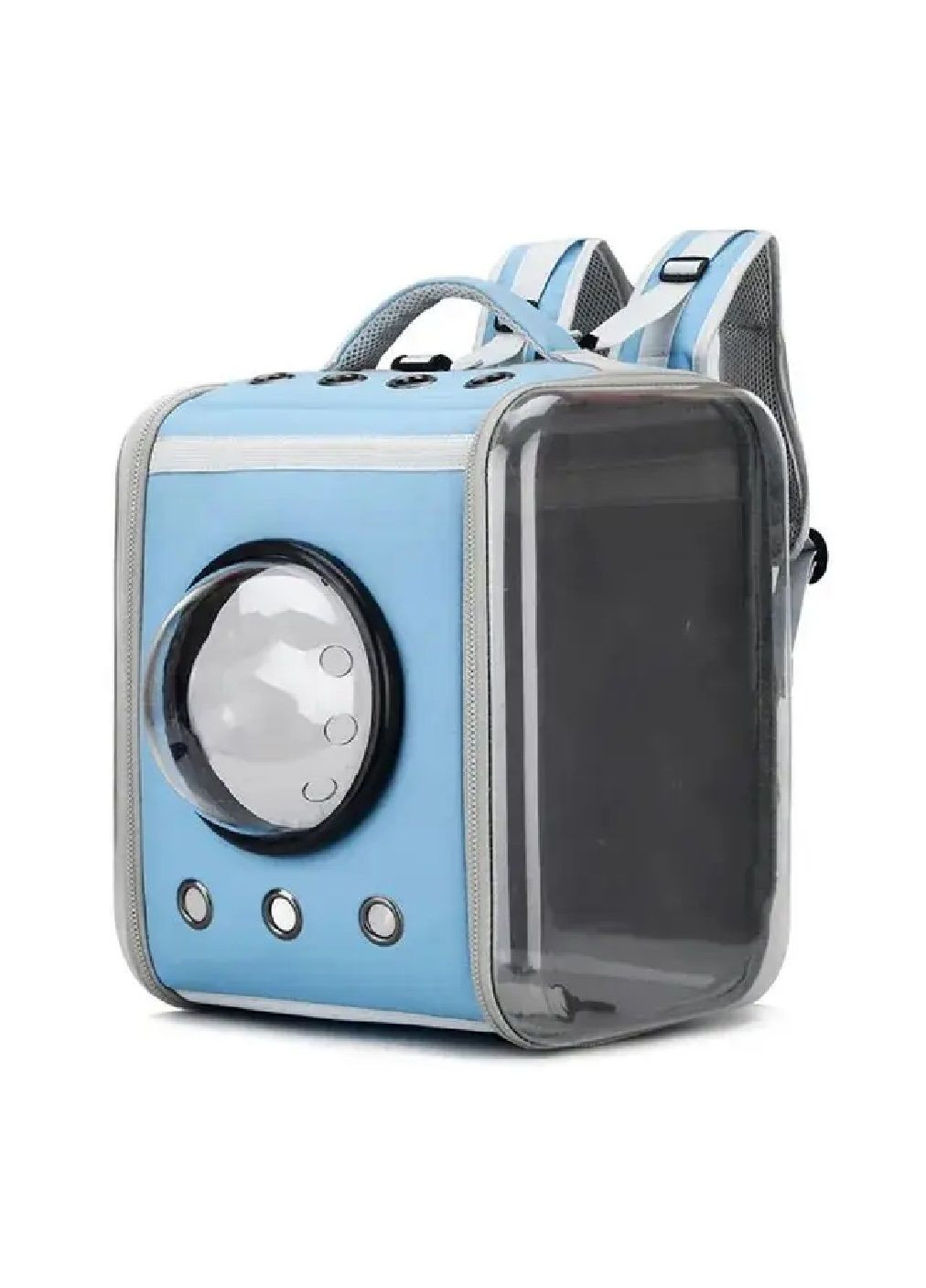 Рюкзак переноска для транспортировки животных кошек собак с прозрачными стенками вентиляцией 39x30x30 см (477234-Prob) Голубой Unbranded (295898145)