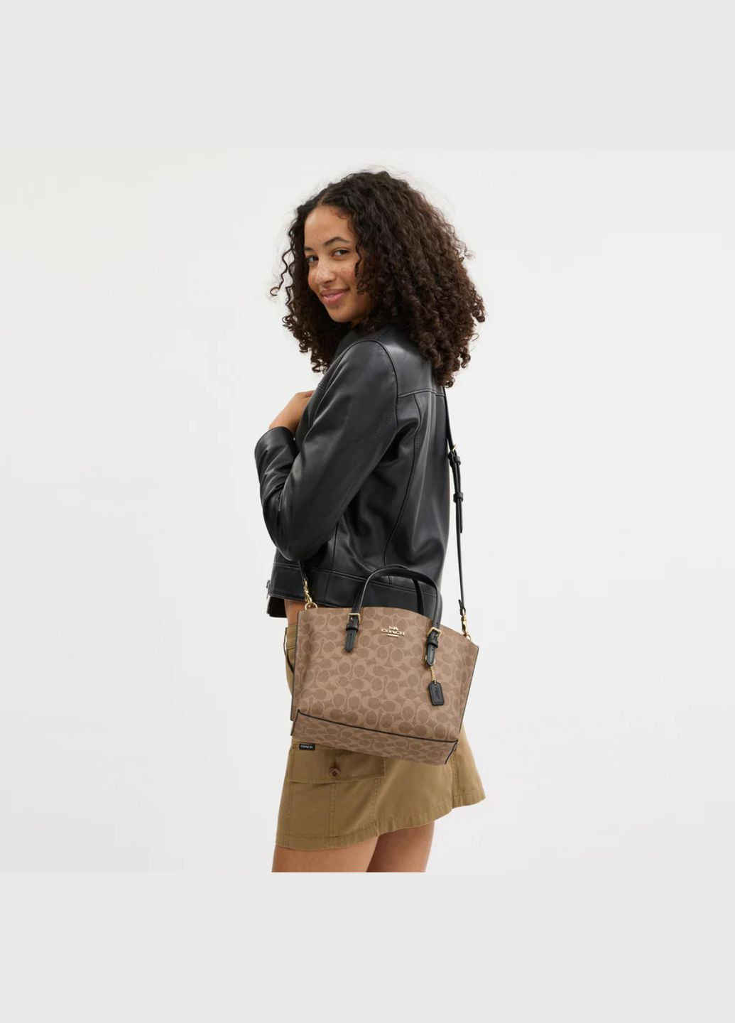 Сумка Coach CV965 Signature Mollie 25 IM/WALNUT/Black (339596879)