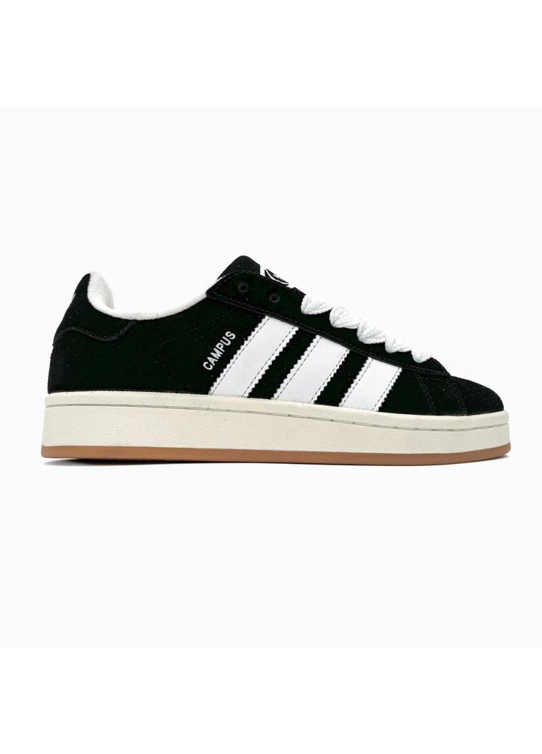 КРОССОВКИ ЖЕНСКИЕ ADIDAS CAMPUS 00S CORE BLACK WHITE АДИДАС КАМПУС No Brand чёрные демисезоны (368861796)