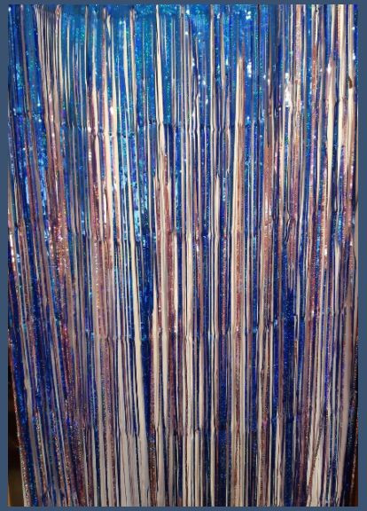 Дождик для фотозоны с голограммой 3 м на 1 м сине-розовый Jannet Дощик (316580259)