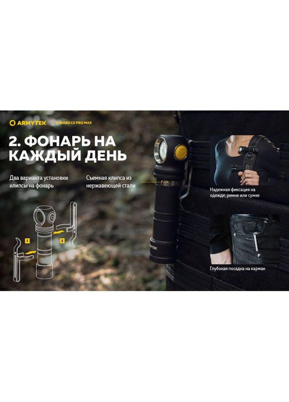 Налобный фонарь Wizard C2 Pro Max XHP70.2 Magnet USB (1*21700) (WARM) Armytek (305389243)