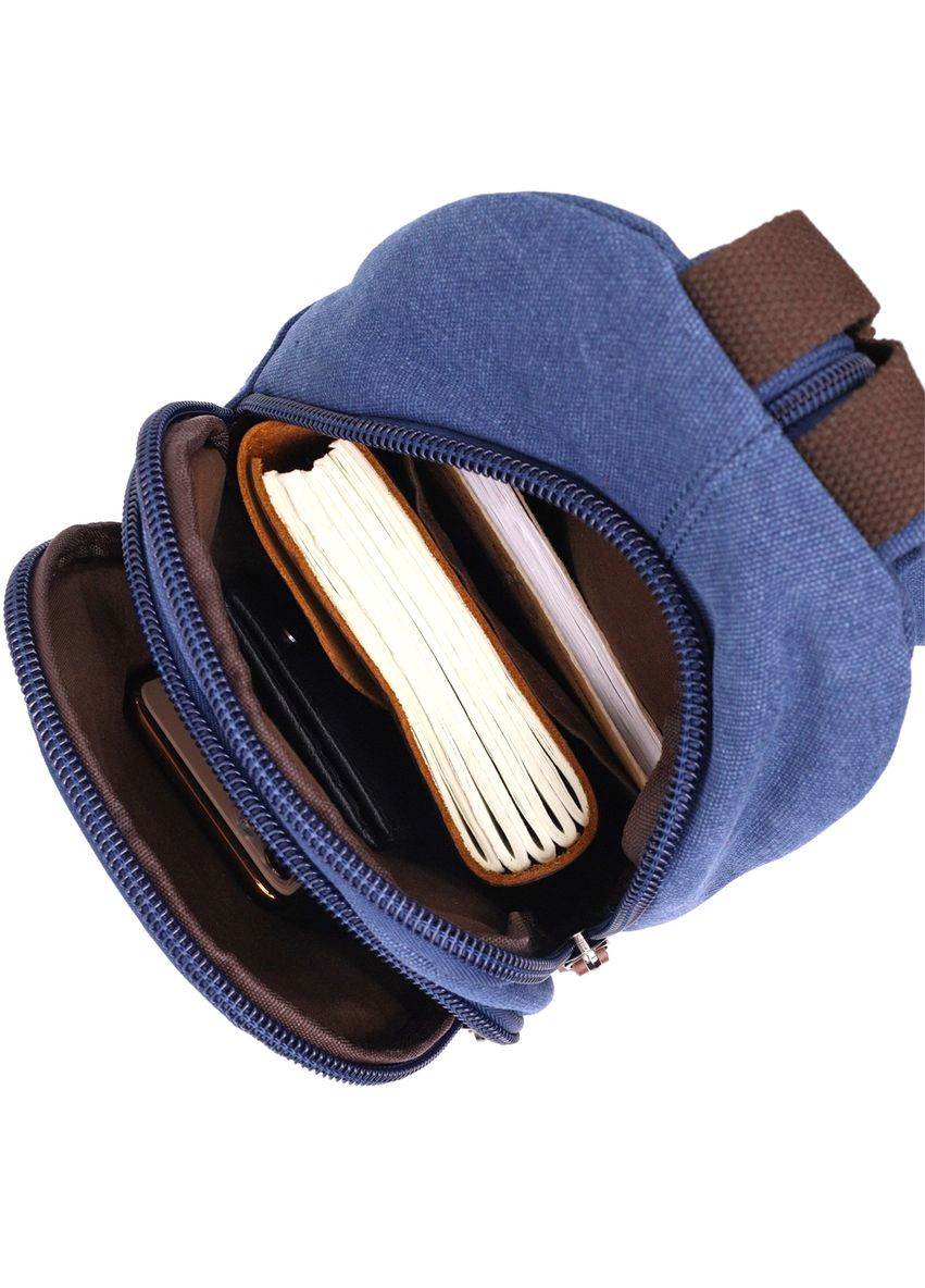 Удобная сумка-рюкзак для мужчин с двумя отделениями и ручкой через плечо синий (sku_22176) No Brand (328922443)