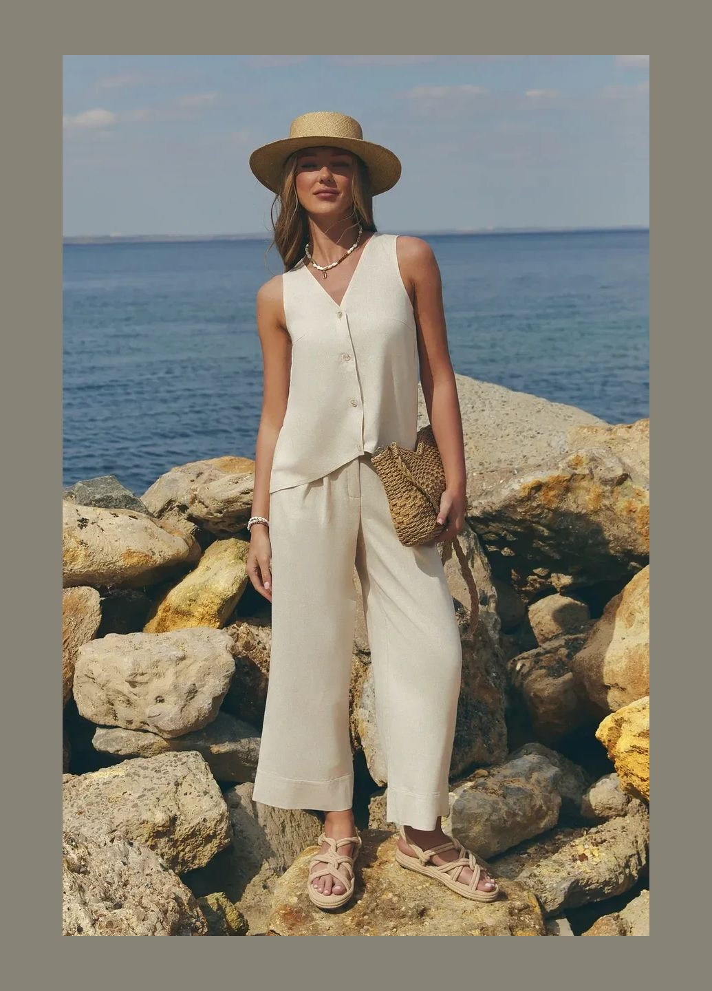 Летний костюм жилет с укороченными брюками Seventeen (334731702)