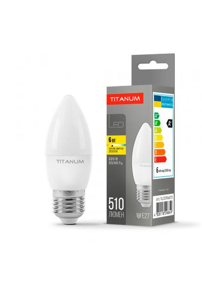 LED лампа TITANUM C37 6W E27 3000K (TLС3706273) Videx (305754238)