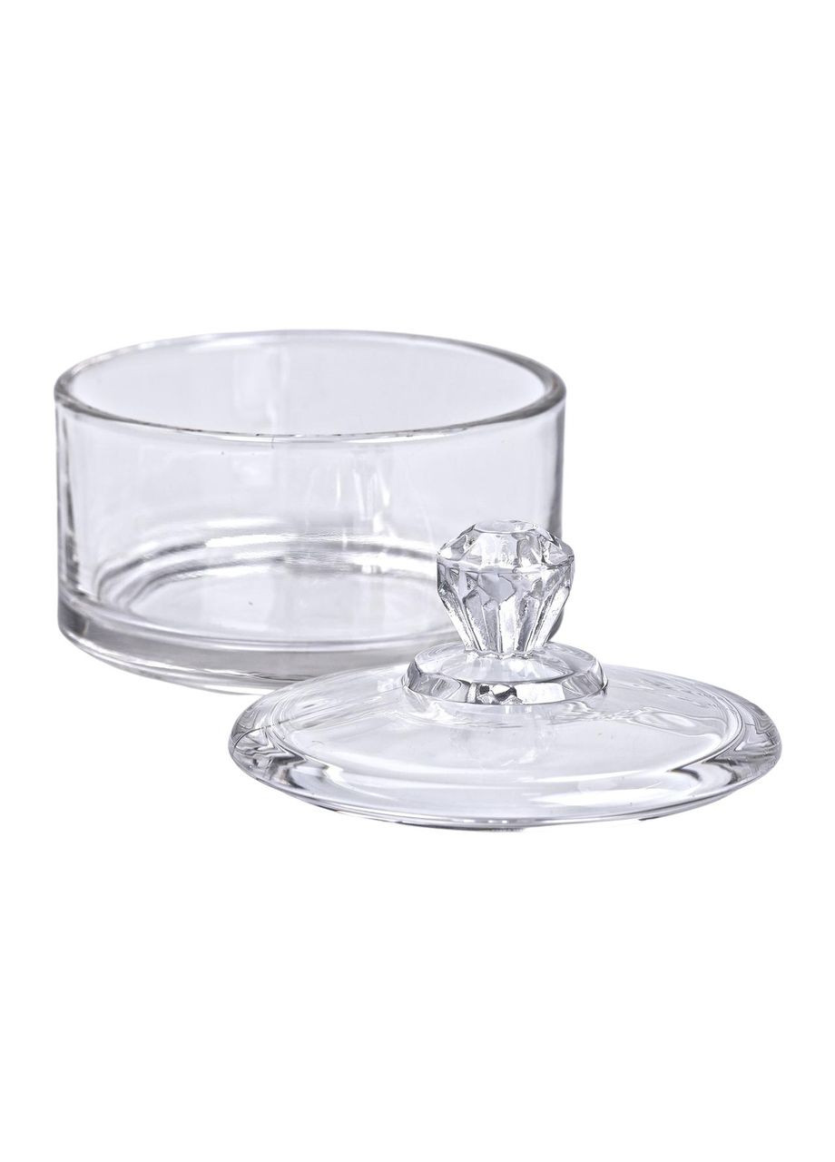 Конфетница с крышкой Ø 10 см стеклянная HP-YH-24 Yiwu (322654145)