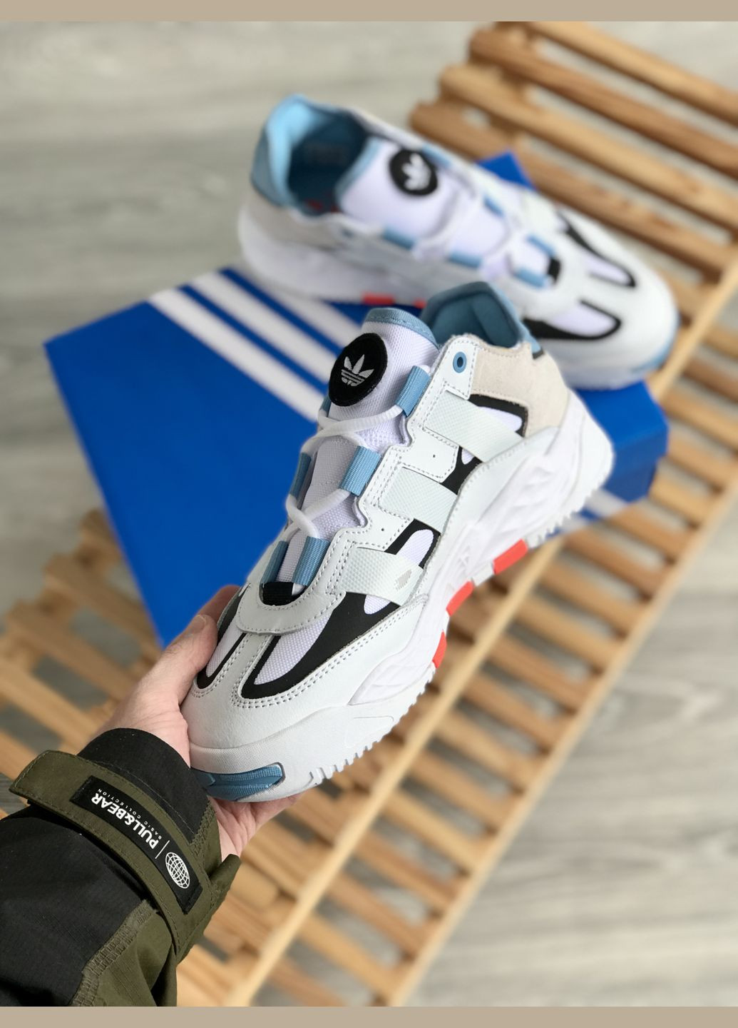 Білі Осінні кросівки чоловічі adidas niteball white | адідас найтбол білі No Brand