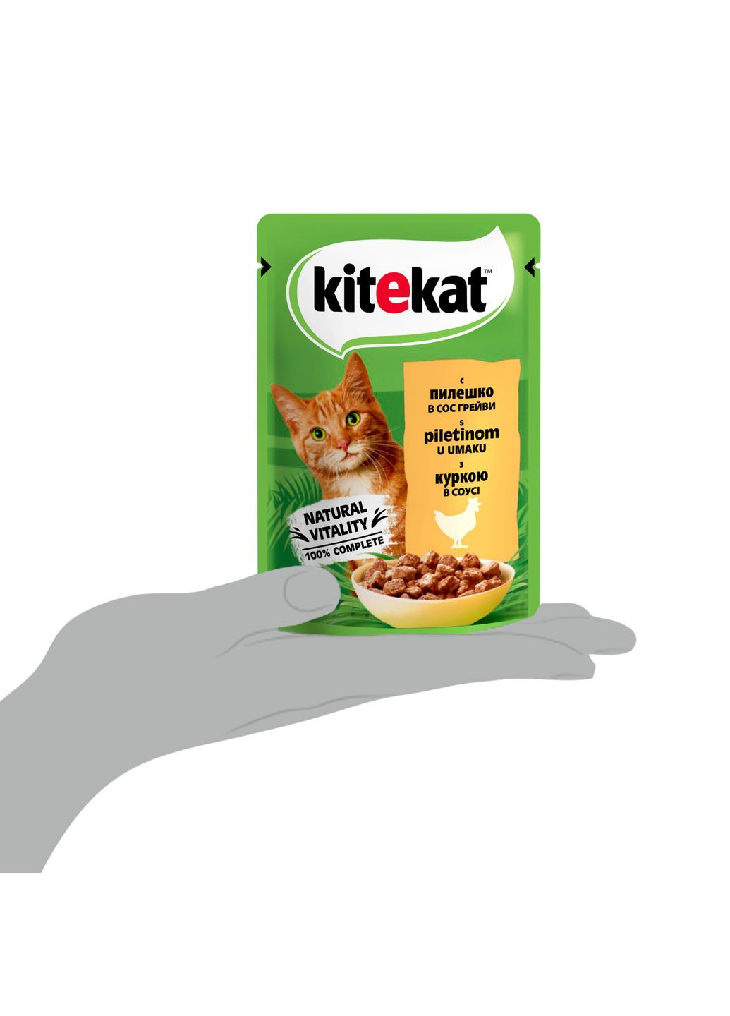 Вологий корм для котів КІТЕКАТ з Куркою в соусі, 85 г Kitekat . (303701217)
