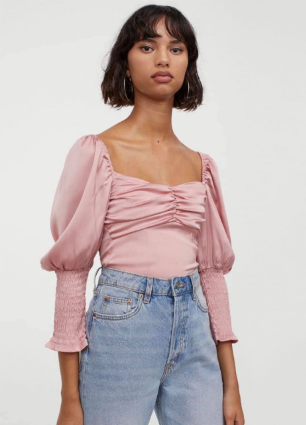 Блуза з рукавами-буфами H&M (360130763)