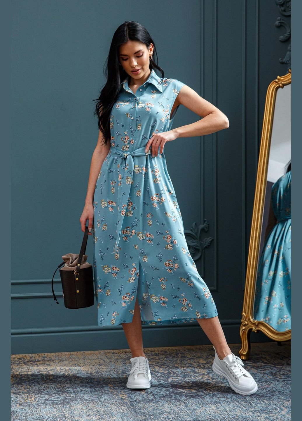 Голубое деловое, кэжуал, праздничный платье ри мары эвия ск 0323 RiMari