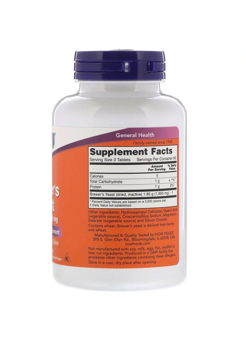 Пивні Дріжджі, Brewer's Yeast, Now Food, 200 таблеток Now Foods (326054854)