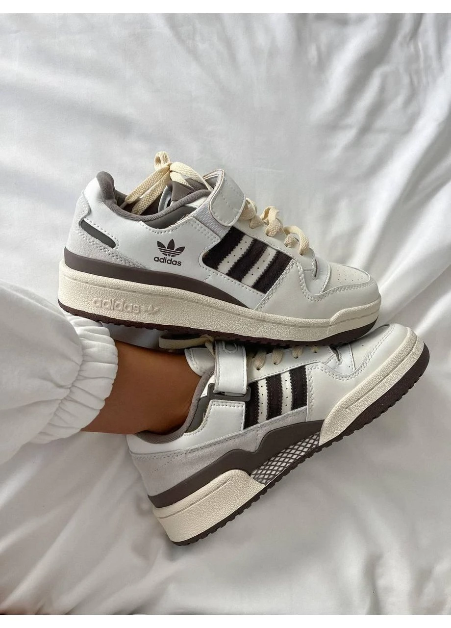 Коричневые летние кроссовки adidas forum 84 low brown адидас форум 84 No Brand