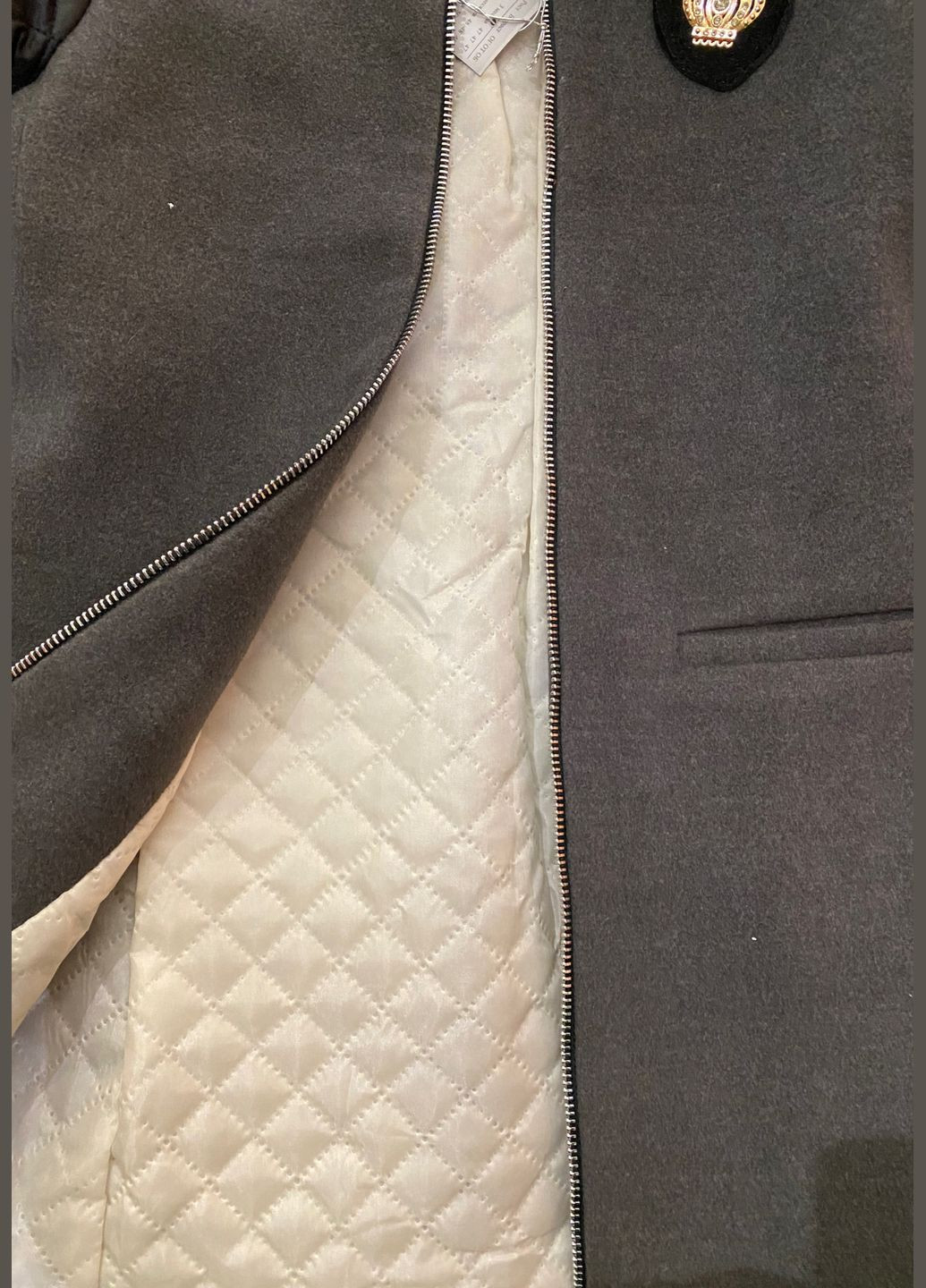 Сіре демісезонне Пальто демісезонне кашемірове сіре на дівчинку Baby Angel