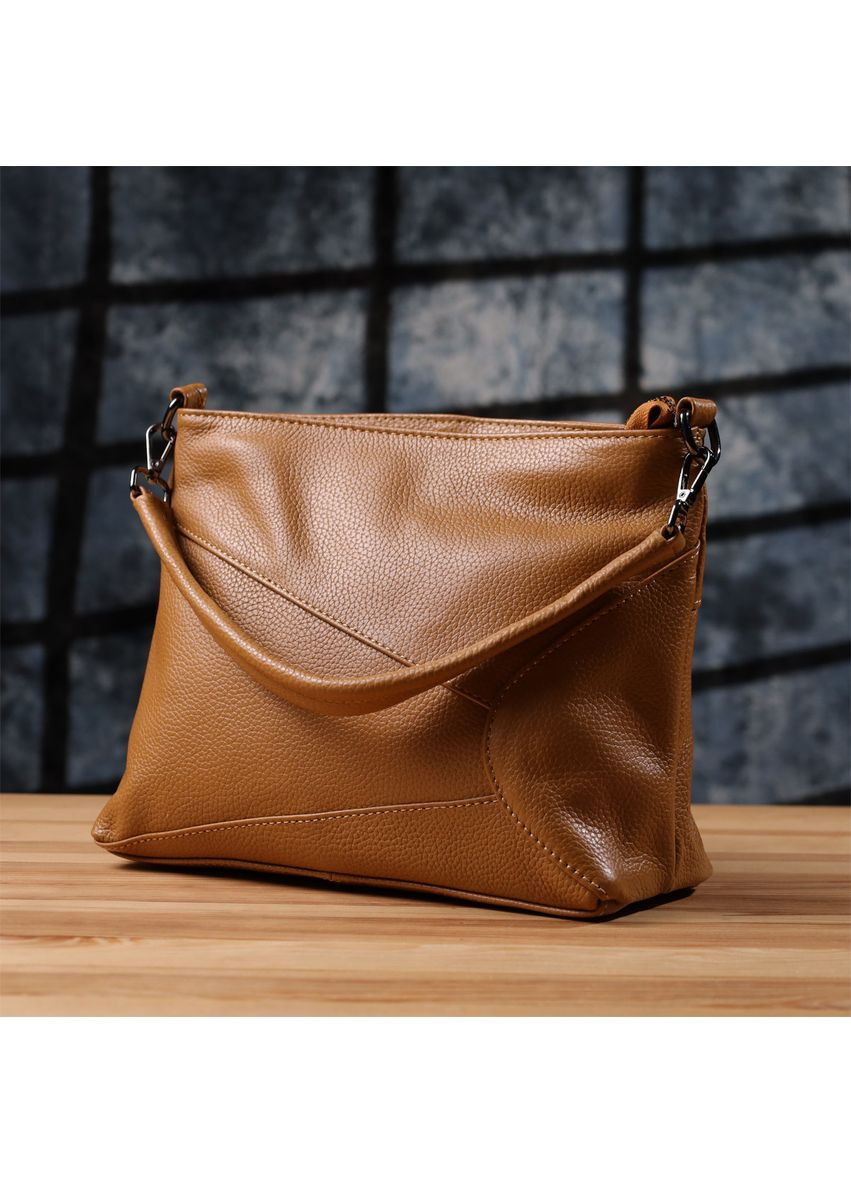 Женская сумка на два отделения из натуральной кожи 23015 Светло Vintage (357207694)