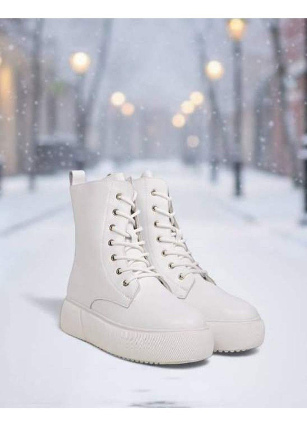 Черевики жіночі шкіряні зимові білі (CQ266) Seven (372854056)