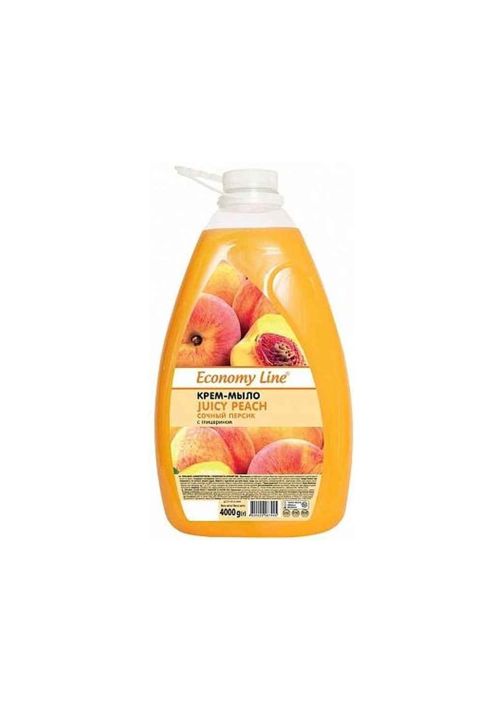 Крем-мило 4л «Соковитий персик» з гліцерином Economy Line SAMA (354344428)