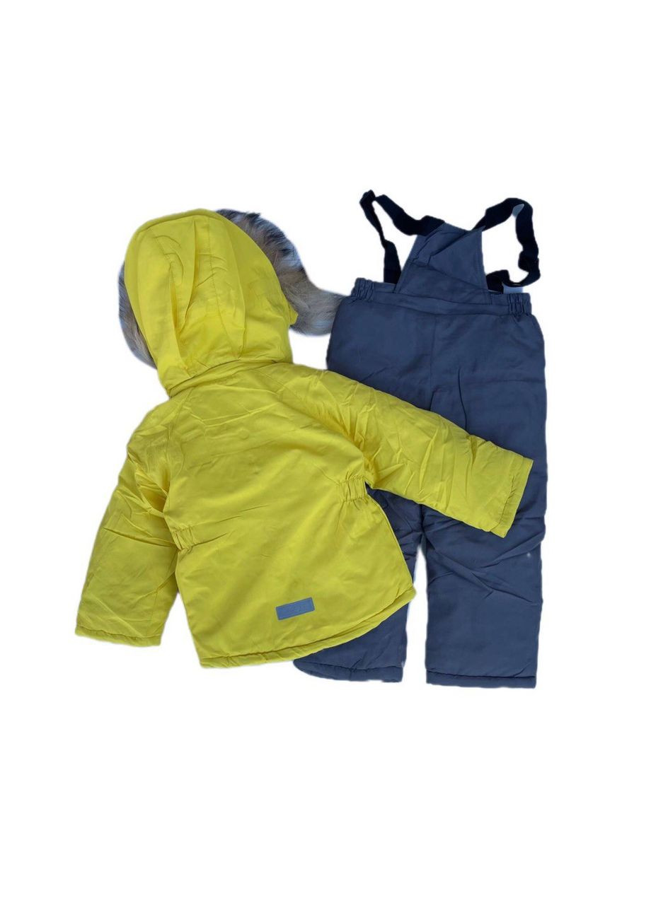 Желтый демисезонный костюм однотон дев. желтый мембрана/холофайбер/флис h28-02 Lassye