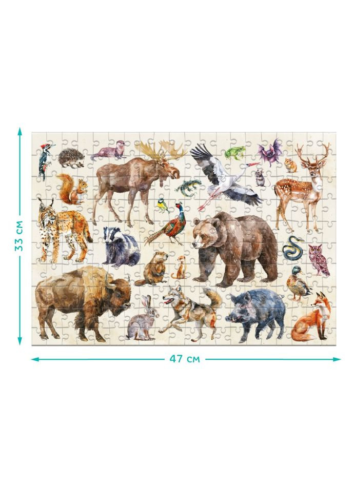 Детский пазл Монтессори "Лесные животные" 300629, 200 элементов DoDo Toys (364909302)