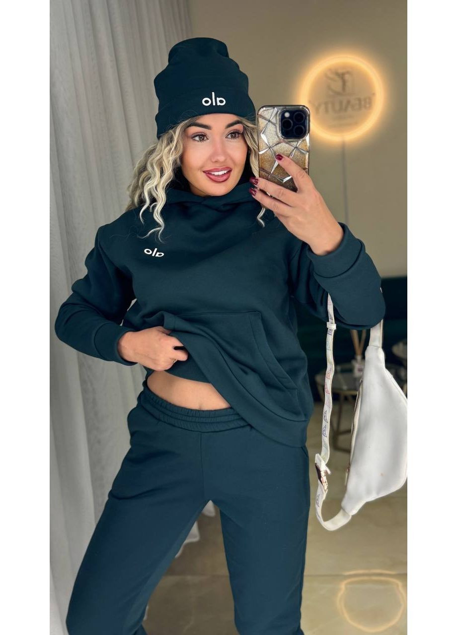 Костюм OLA трійка теплий,трьохнитка на флісі люкс,худі,штани та шапка Україна (366266772)