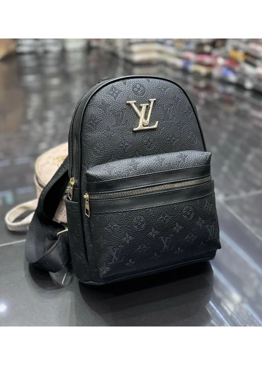 Рюкзак з тисненням чорний унісекс (r035) No Brand (366558337)