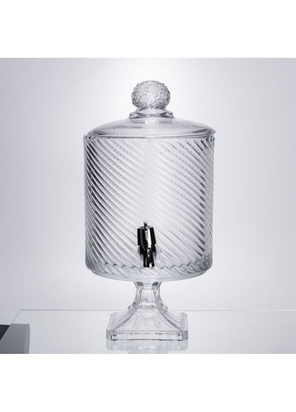 Лимонадниця на ніжці з краном 4.5 л скляна Yiwu (364237522)