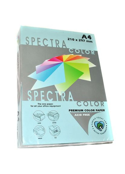 Папір кольоровий А4, 80 г/м2 IT 120 Ocean, світло-блакитний 50 аркушів Spectra Color (281999655)