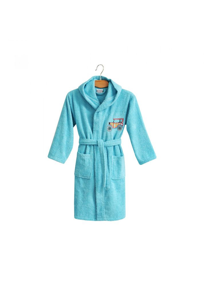 Халат дитячий Car 3-4 роки бірюзовий зріст 98-104 см Lotus (360407586)