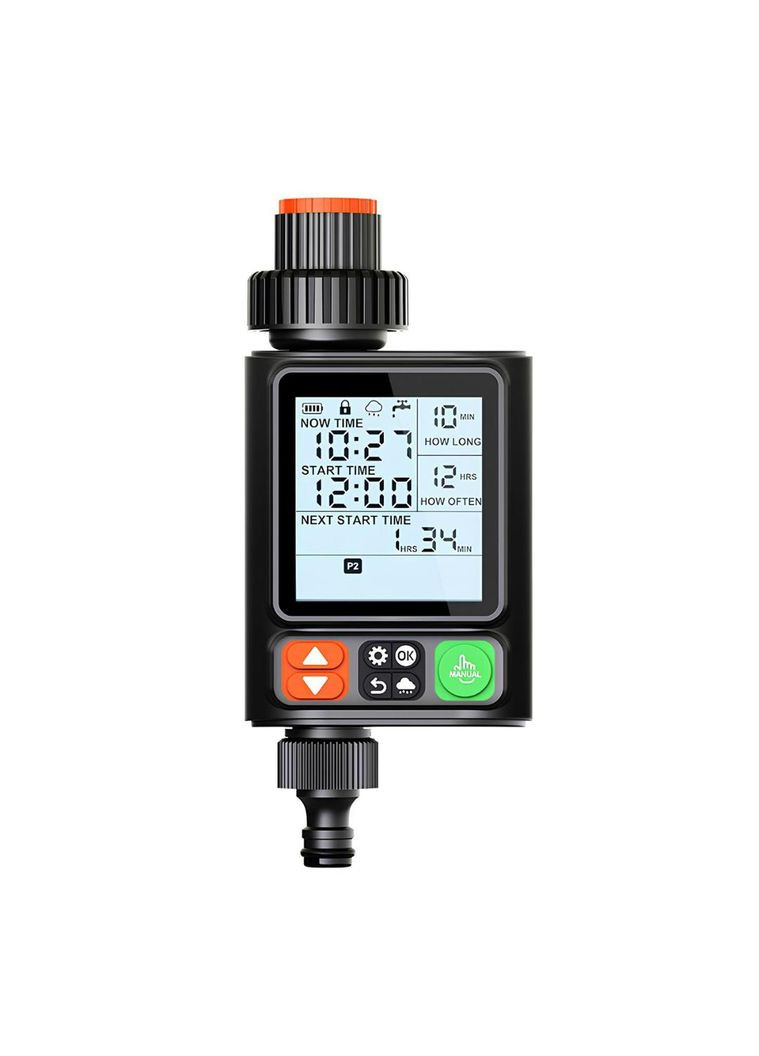 Программируемый таймер подачи воды XON WaterTimer X344 для полива (XWTDCS312401B 3497) Черный XON E-Tech (361990876)