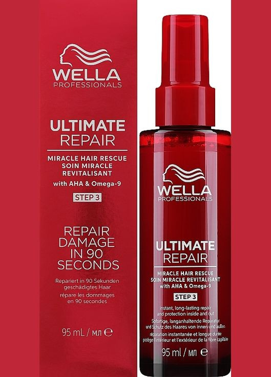 Сыворотка для всех типов волос Ultimate Repair Miracle Hair Rescue With AHA & Omega-9 30ml (1293287-17517260) Wella Professionals (368658793)