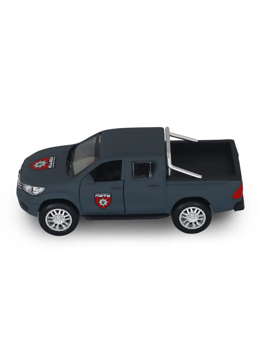 Військова машинка Toyota Hilux «ОШБр НПУ «Лють»», масштаб 1:40, сіра TechnoDrive (405983323)