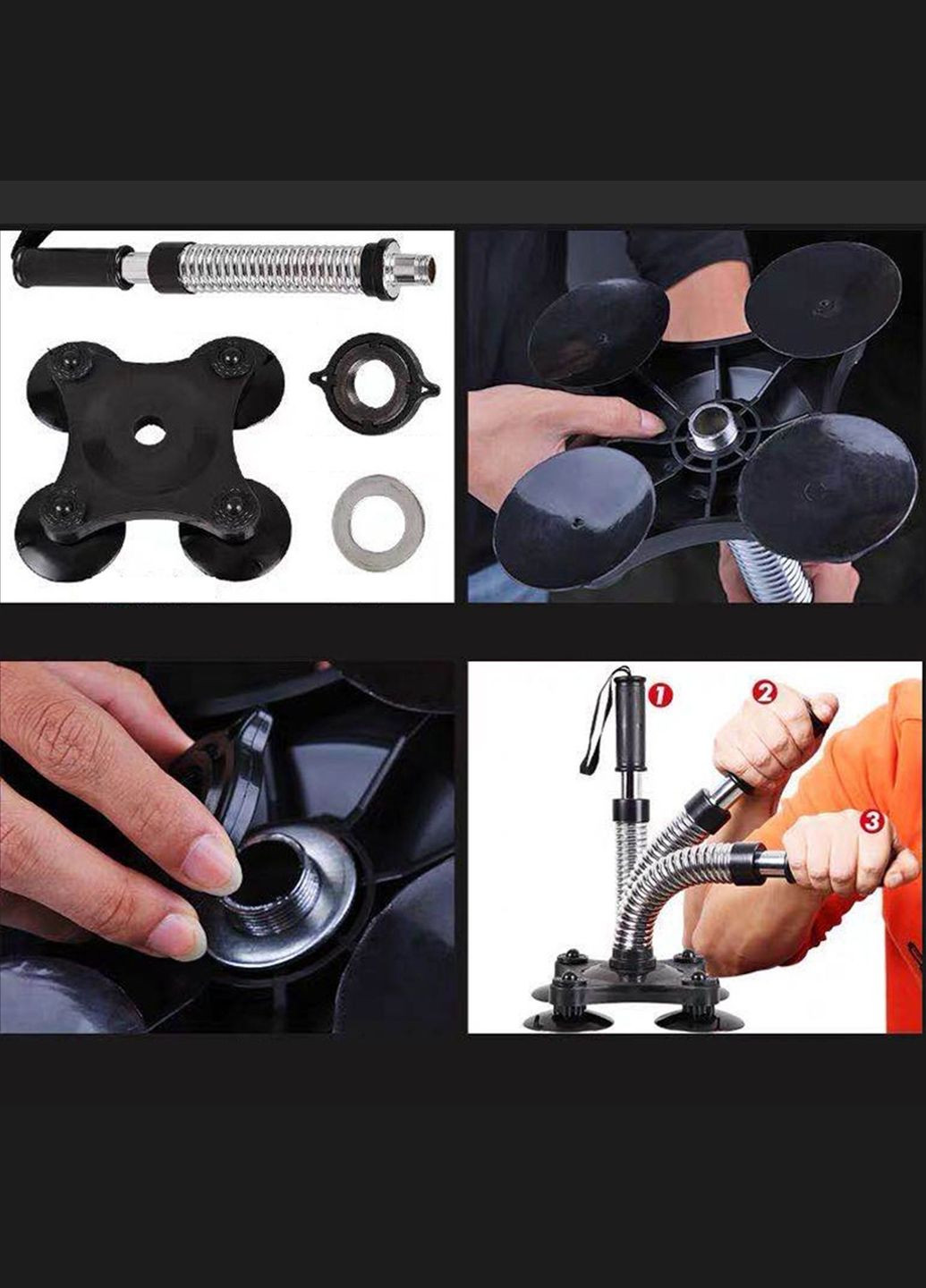 Тренажер пружинний на присосках для армрестлінгу: еспандер для зап'ястя та передпліччя з навантаженням 20-22кг No Brand (314933742)