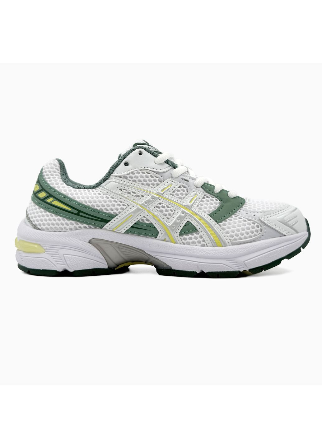 КРОССОВКИ ЖЕНСКИЕ ASICS GEL-1130 WHITE / GREEN АСИКС ГЕЛЬ 1130 No Brand серые демисезоны (368888043)