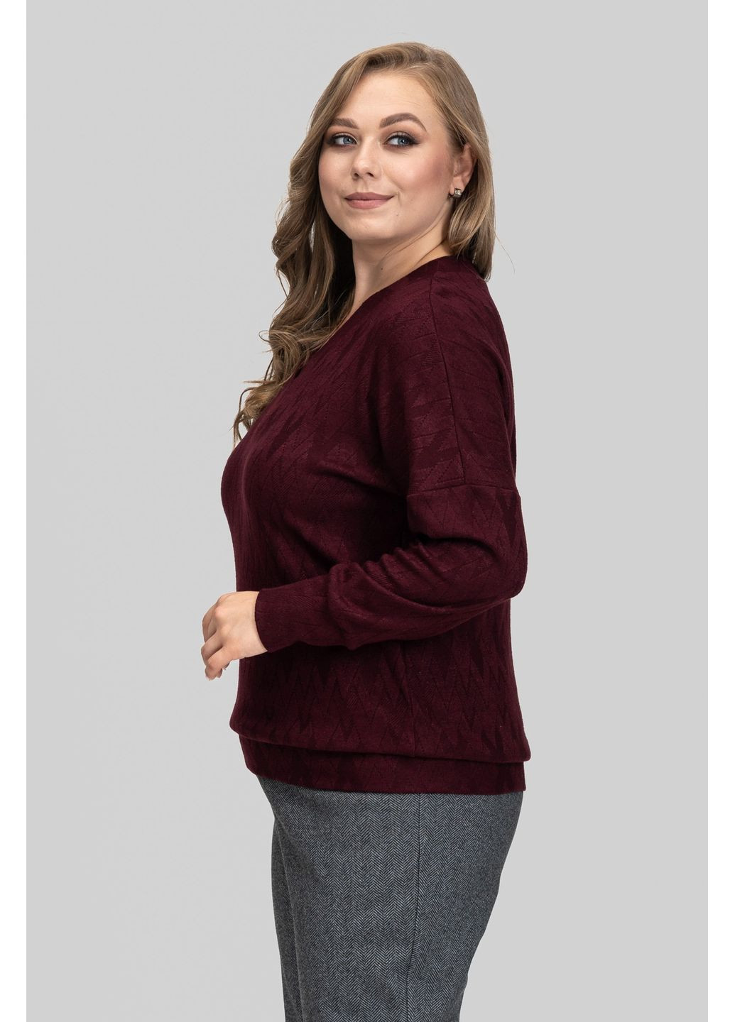 Бордовый демисезонный женский свитер из ангоры мелисса all posa (ap102600p) A'll Posa