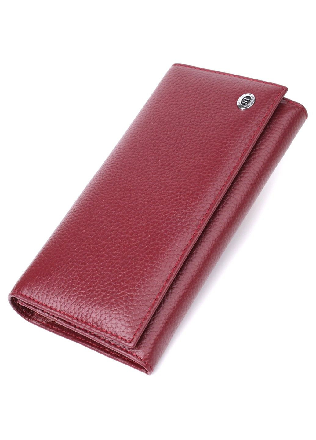 Практичний гаманець для жінок із натуральної шкіри 23098 Бордовий st leather (330359579)