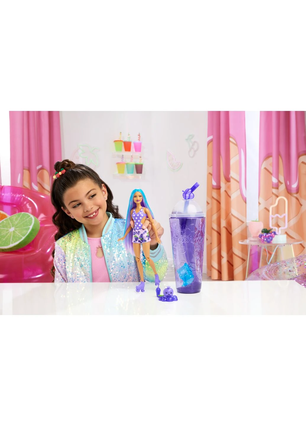 Кукла "Pop Reveal" серии "Сочные фрукты – виноградная содовая" (HNW44) Barbie (355794253)