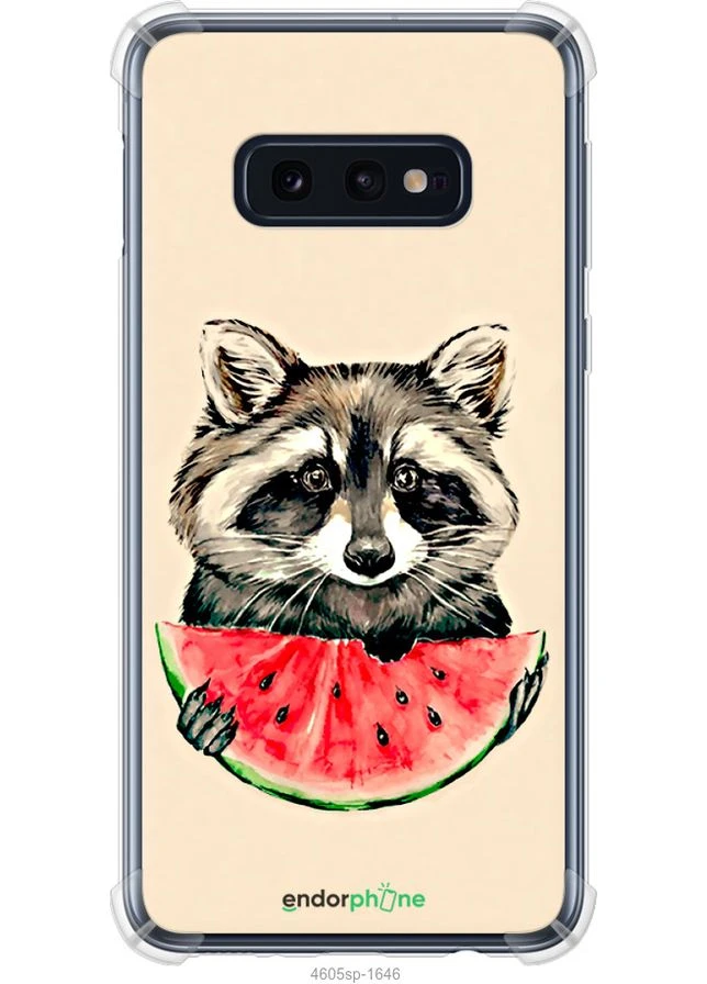 Чехол на Samsung Galaxy S10e Енотик с арбузом "4605sp-1646-70447" Endorphone (367100483)