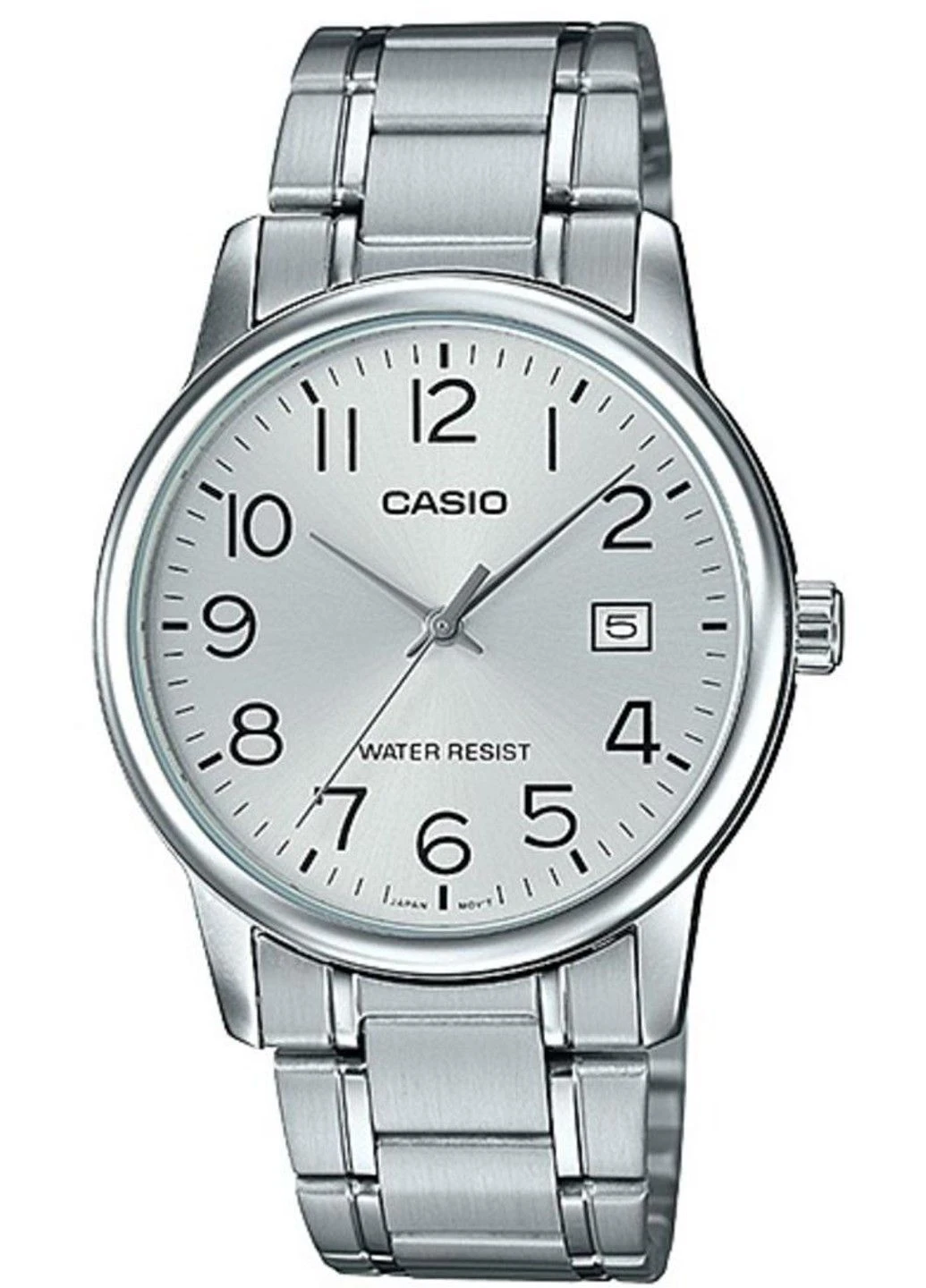 Чоловічий годинник MTP-V002D-7B сріблястий з арабськими цифрами Casio (381365791)