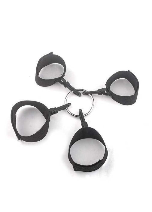 БДСМ фиксаторы рук и ног - Черный - Садо-мазо No Brand (367624474)
