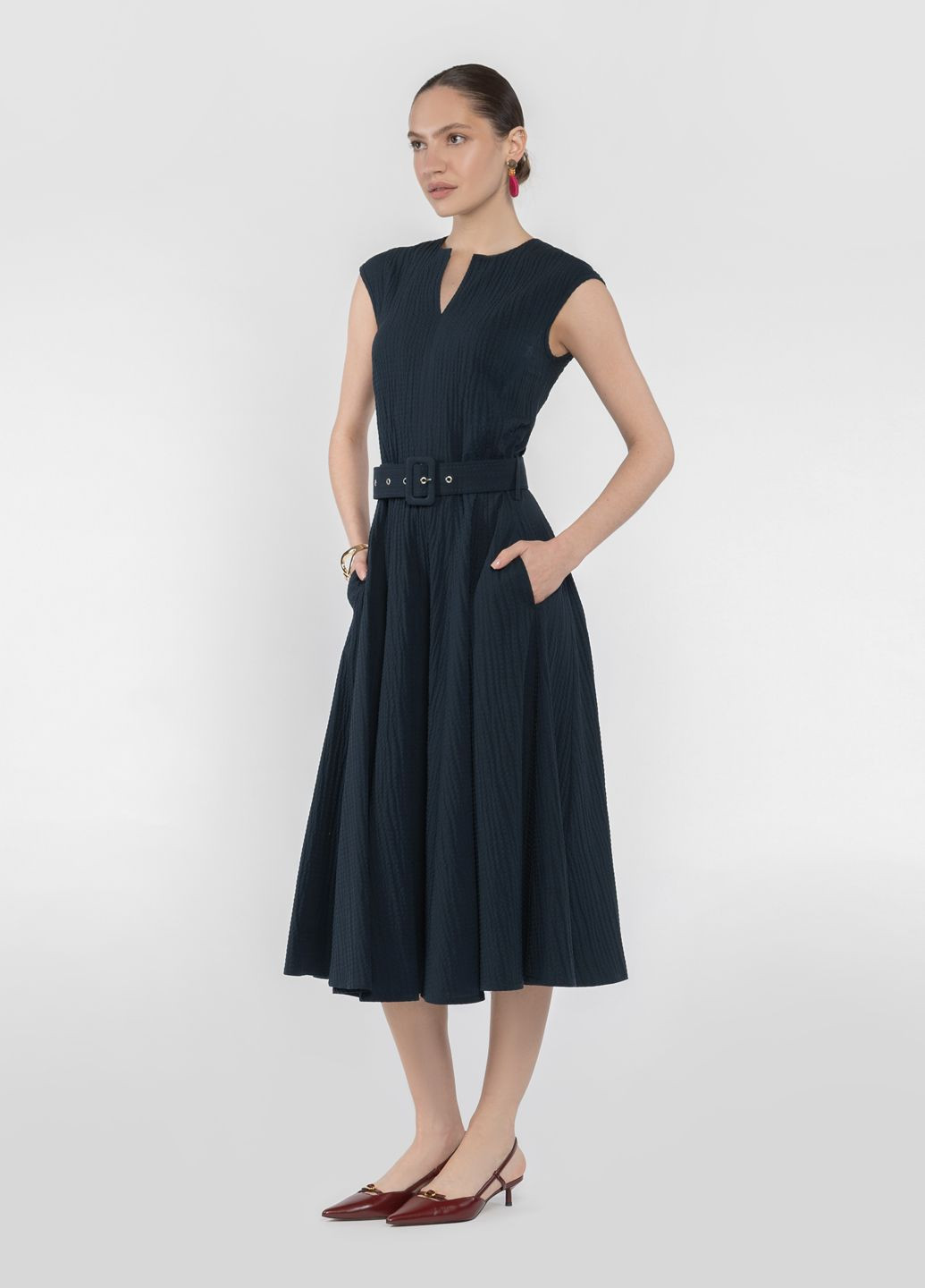 Синее кэжуал платье женское синее Arber