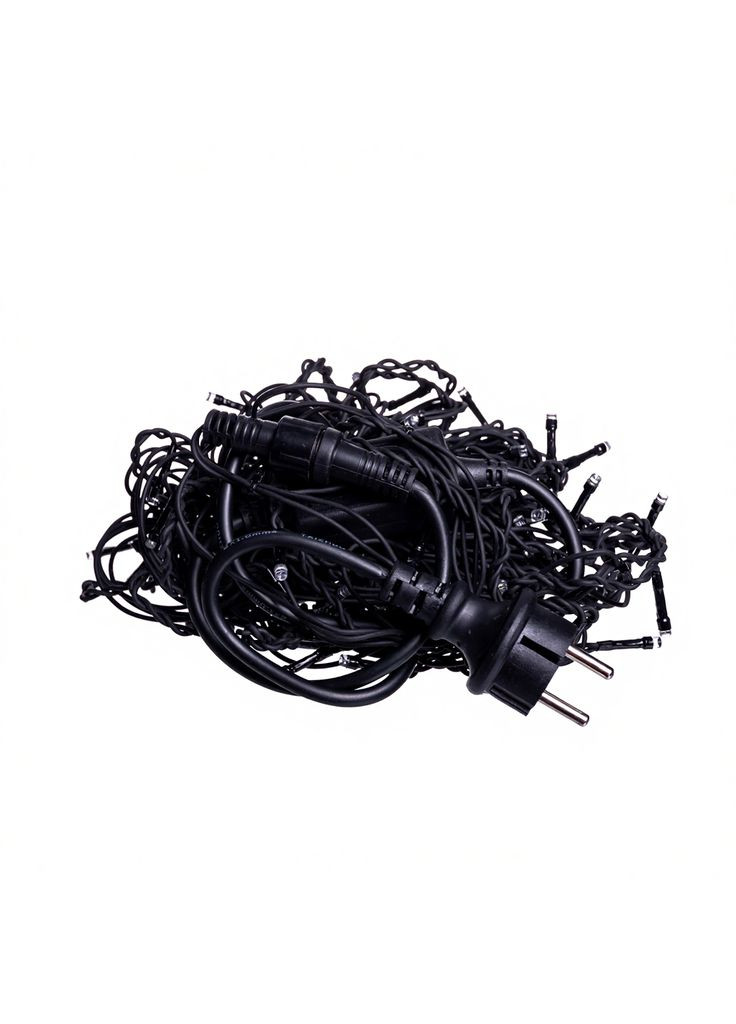 Новогодняя гирлянда Бахрома 6 м 105 LED черный провод мультиколор для украшения фасадов и террас светодиодная бахрома Garlando (370432165)