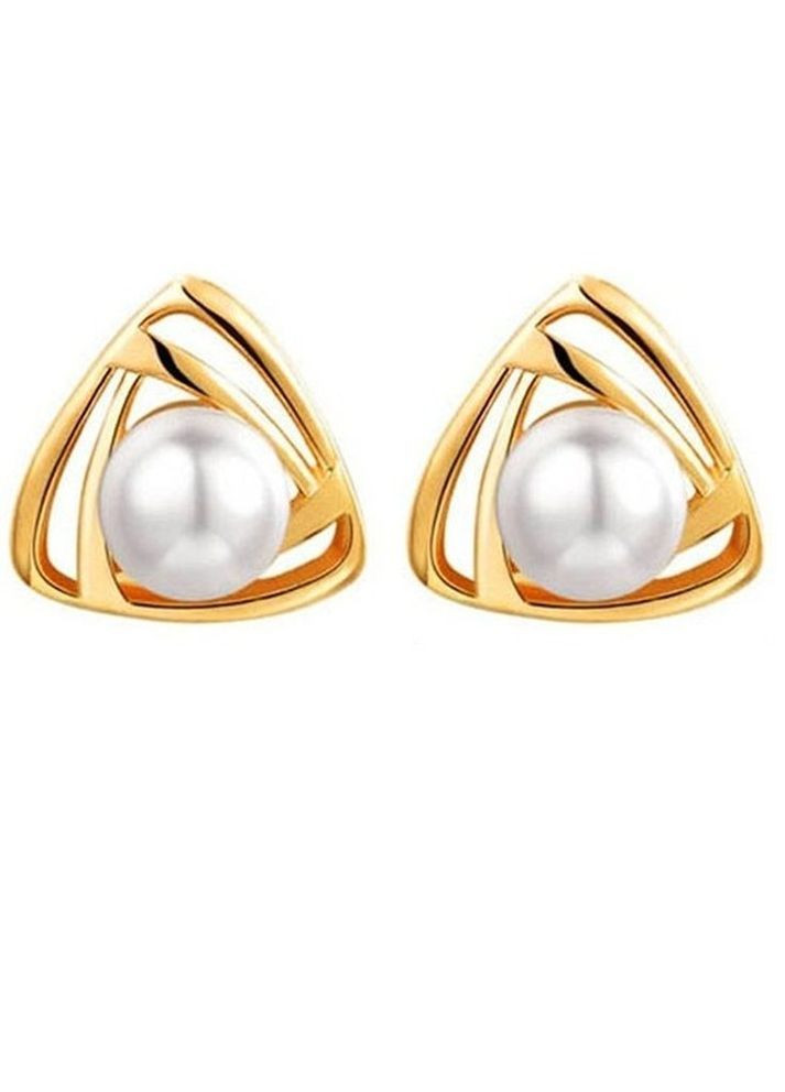 Набір біжутерії - перловий кулон на ланцюгу, сережки та кільце, 6729 Fashion Jewelry (370590417)